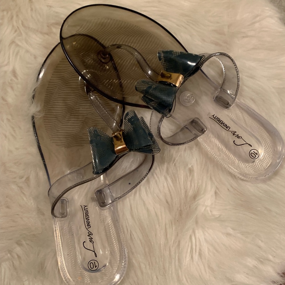 Love University Jelly Sandals